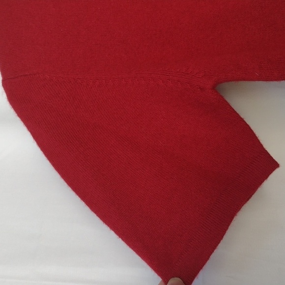 Urban Works Red Cashmere Short Sleeve Sweater S - Picture 3 of 5